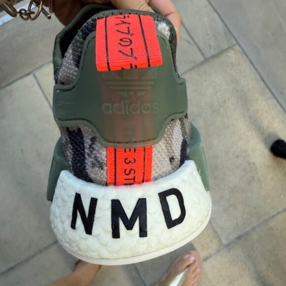 Adidas NMD R1 Boost Olive Duck Camo Athletic Running Shoes Men's Size 9 - Picture 4 of 10